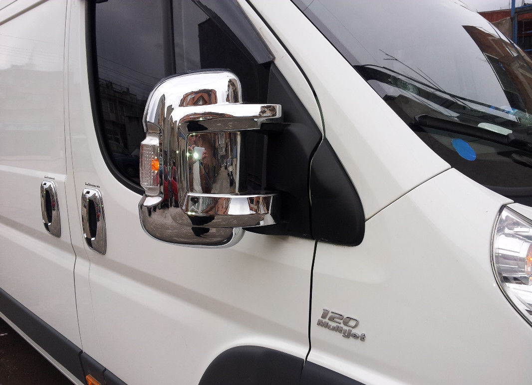 Dodge Ram Promaster 2006 Up ABS Chrome Mirror Cover & Chrome Door Handle Cover (10 Pieces)